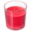 IKEA SINNILIG ŚWIECA ZAPACHOWA W SZKLE PACHNĄCA CZERWONA 7.5 CM