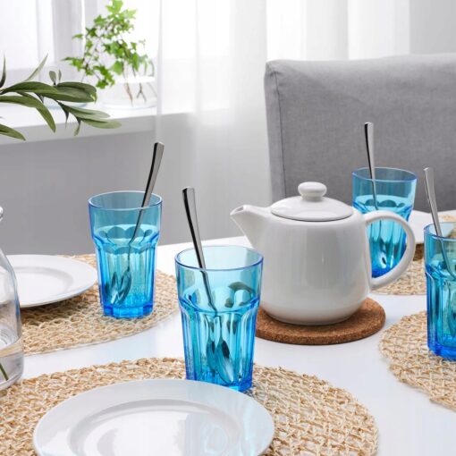 IKEA POKAL SZKLANKA NIEBIESKA 350 ML 4 SZT. - obrazek 2