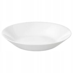 IKEA OFTAST TALERZ 20CM BIAŁY GŁĘBOKI HARTOWANE SZKŁO