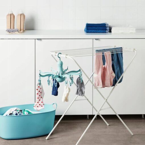 IKEA PRESSA WIESZAK NA 16 SZTUK ODZIEŻY TURKUSOWY KOLOR - obrazek 2