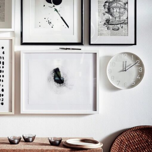 IKEA TROMMA ZEGAR ŚCIENNY BIAŁY 25 CM - obrazek 4