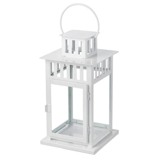 IKEA BORRBY ZESTAW 2X LAMPION NA ŚWIECE BIAŁY + CZARNY 28 CM - obrazek 7