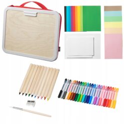 IKEA MALA ZESTAW MALARSKI - PAPIER WALIZKA KREDKI FLAMASTRY