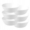 IKEA OFTAST ZESTAW MISEK 6 SZTUK 15 CM BIAŁA SZKŁO HART