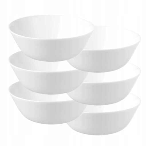 IKEA OFTAST ZESTAW MISEK 6 SZTUK 15 CM BIAŁA SZKŁO HART