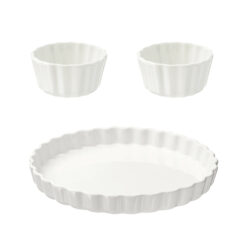 IKEA VARDAGEN ZESTAW NACZYŃ DO CIASTA DO TARTY FORMA 3 SZT.