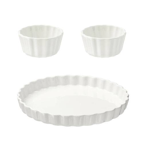 IKEA VARDAGEN ZESTAW NACZYŃ DO CIASTA DO TARTY FORMA 3 SZT.