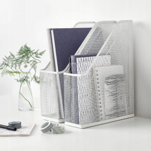 IKEA DRONJONS ZESTAW ORGANIZERÓW BIURKOWYCH 3 SZT BIAŁE - obrazek 10