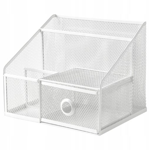 IKEA DRONJONS ZESTAW ORGANIZERÓW BIURKOWYCH 3 SZT BIAŁE - obrazek 12