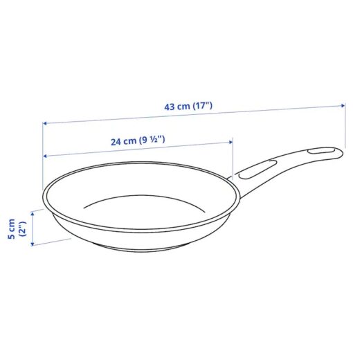 IKEA HEMLAGAD ZESTAW PATELNI TEFLONOWYCH NA INDUKCJE 3 SZT. - obrazek 13