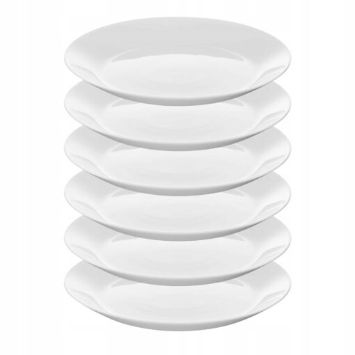 IKEA OFTAST ZESTAW 6 SZT TALERZY 19 CM BIAŁY