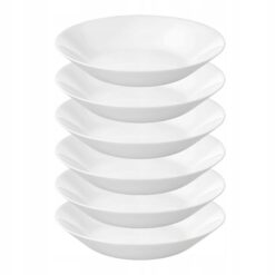 IKEA OFTAST ZESTAW 6 SZT. TALERZY GŁĘBOKICH 20 CM BIAŁE