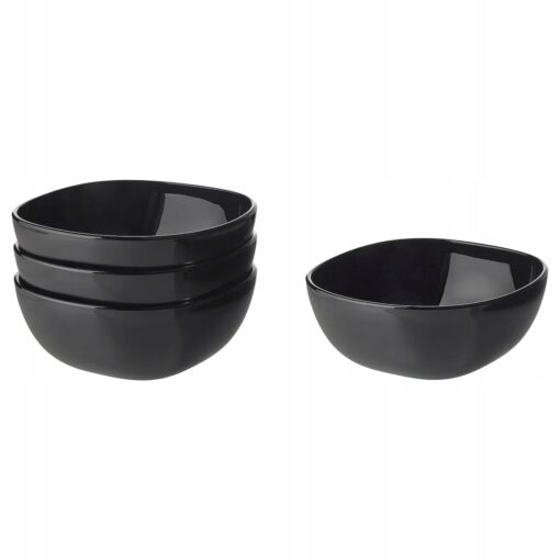 IKEA BACKIG ZESTAW TALERZY - ZASTAWA STOŁOWA CZARNA 32 ELEMENTY - obrazek 11