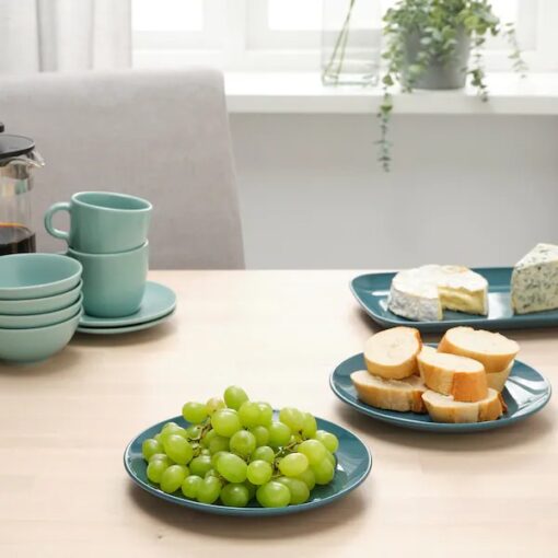IKEA FARGKLAR ZASTAWA STOŁOWA - ZESTAW 12 SZTUK TALERZY NIEBIESKE - obrazek 2