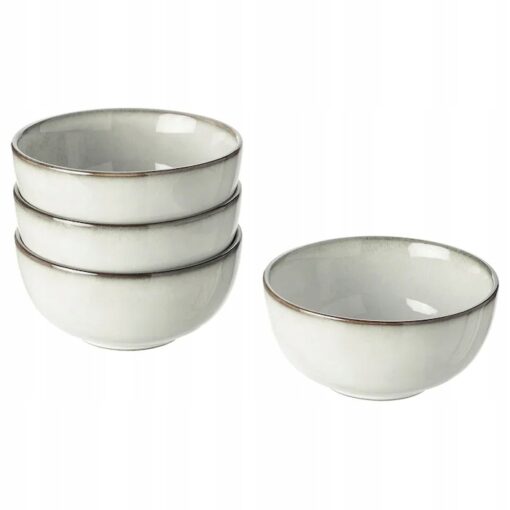 IKEA GLADELIG MISKA MISECZKA SZARA 14 CM 4 SZT.