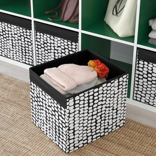 IKEA DRONA WKŁAD CZARNO-BIAŁY WZÓR 3 SZT. - DO REGAŁU KALLAX - obrazek 3