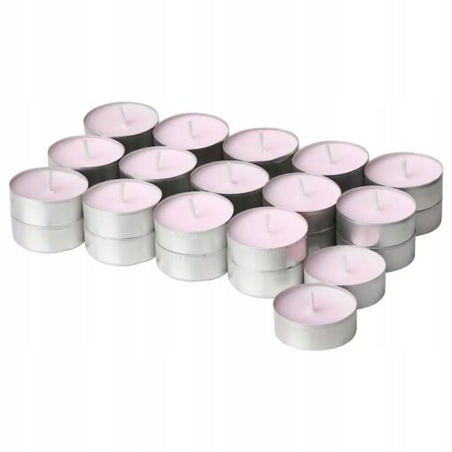 IKEA LUGNARE ŚWIECZKI TEALIGHT PACHNĄCE RÓŻ JAŚMIN 30 SZT.