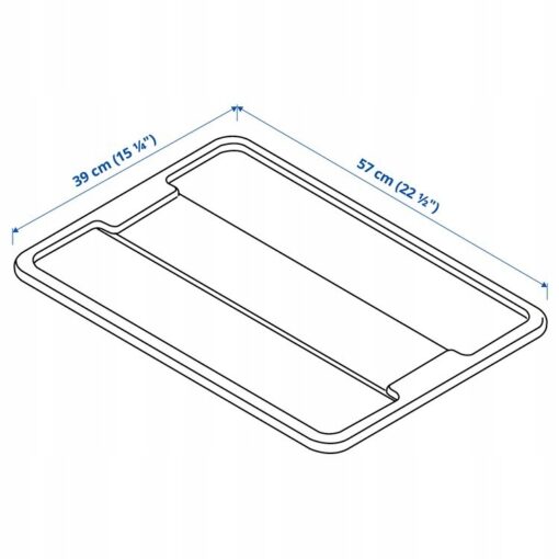 IKEA SAMLA POKRYWKA PUDEŁKA PRZEZROCZYSTA 57x39 CM - obrazek 3