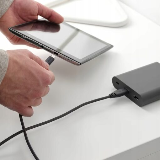IKEA LILLHULT KABEL USB-A NA USB-MICRO SZARY 1.5 M - obrazek 4