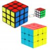 ZESTAW DWÓCH KOSTEK 3x3x3 + KOSTKA BRELOK