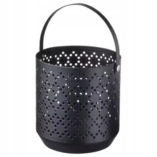 IKEA URSKILJA LAMPION LATARENKA CZARNY 11 cm