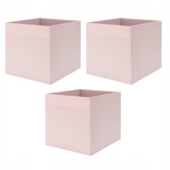 IKEA DRONA WKŁAD RÓŻOWY 3 SZTUKI - DO REGAŁU KALLAX