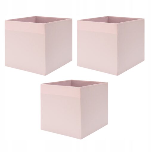IKEA DRONA WKŁAD RÓŻOWY 3 SZTUKI - DO REGAŁU KALLAX