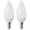 IKEA LUMEN ŻARÓWKA LED E14 250 BIAŁY OPAL 2SZT
