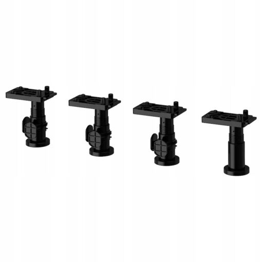 IKEA METOD NOGA MEBLOWA CZARNA 8 CM ZESTAW 4 SZT.