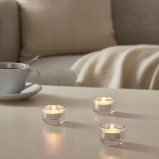 IKEA STORTSKON ŚWIECZKI TEALIGHT PACHNĄCE JAGODY + ŚWIECZNIKI - obrazek 5