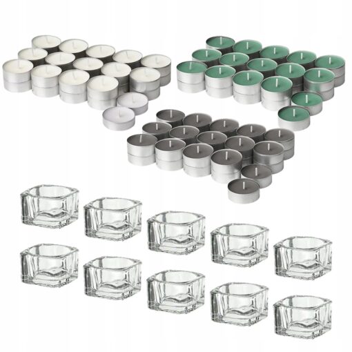 IKEA ADLAD ZESTAW - ŚWIECZKI TEALIGHT LASY + OGNISKO + TRAWA I ŚWIECZNIKI