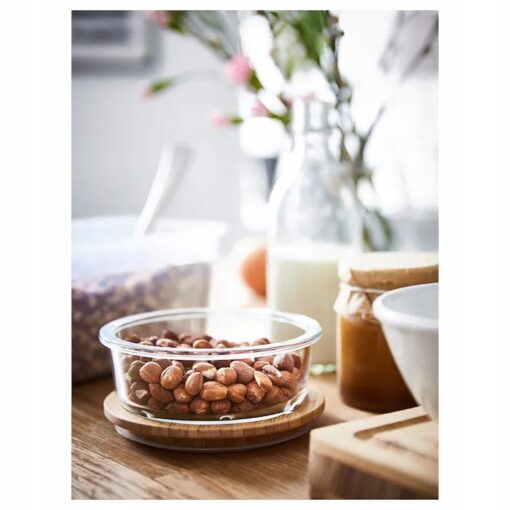 IKEA 365+ POKRYWKA OKRĄGŁA DO POJEMNIKÓW BAMBUSOWA 14 cm - obrazek 4