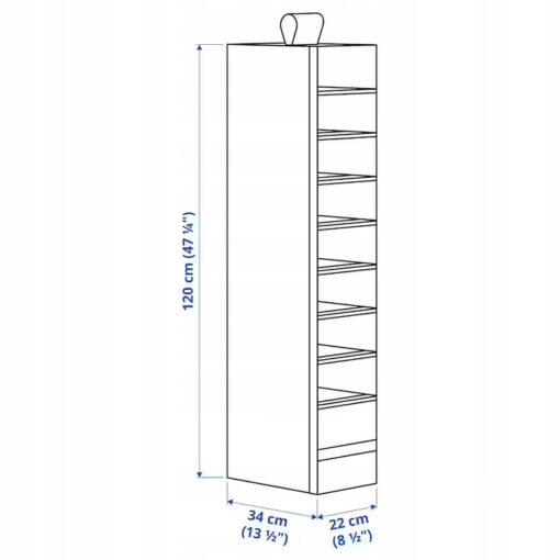 IKEA SKUBB REGAŁ Z 9 PRZEGRODAMI BIAŁY 22x34x120cm - obrazek 6