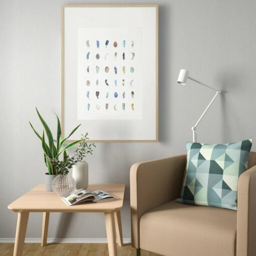 IKEA RIBBA RAMKA DĄB BEJCOWANY NA BIAŁO 70x100 CM - obrazek 2