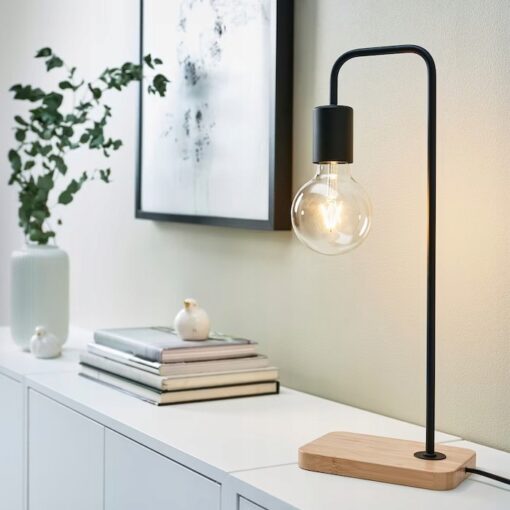 IKEA TVARHAND LAMPA STOŁOWA PODSTAWA BAMBUS/CZARNY - obrazek 3