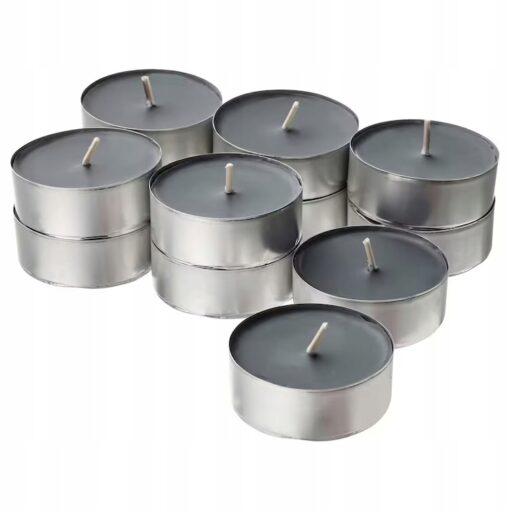 IKEA LOVTRAD ŚWIECZKI TEALIGHT RÓŻA I DREWNO SANDAŁOWE 12 SZT