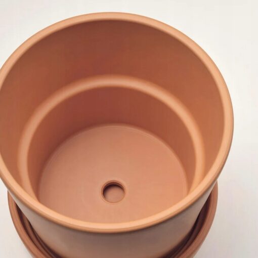 IKEA BRUNBAR DONICZKA Z PODSTAWKĄ Z TERAKOTY 12 CM - obrazek 3