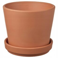 IKEA BRUNBAR DONICZKA Z PODSTAWKĄ Z TERAKOTY 12 CM