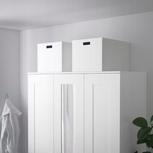 IKEA TJENA POJEMNIK Z POKRYWĄ BIAŁY 35x50x30 CM - obrazek 7