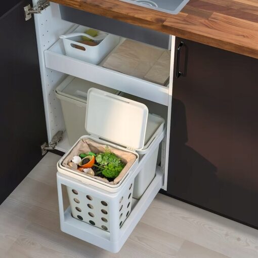 IKEA HALLBAR KOSZ Z POKRYWĄ NA ODPADY BIO 10 L - obrazek 4