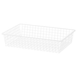 KOSZ DRUCIANY HJALPA NA UBRANIA BIAŁY 80x55CM