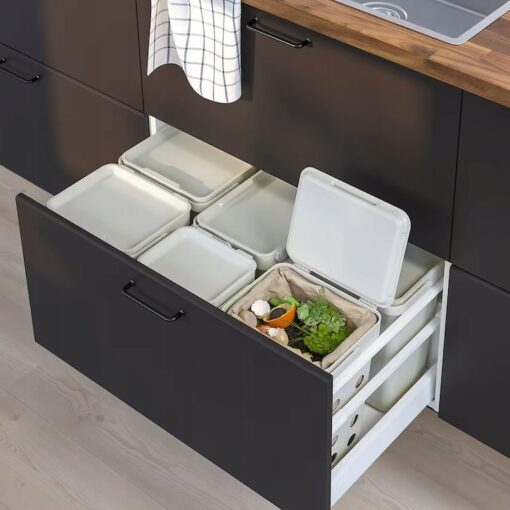 IKEA HALLBAR KOSZ Z POKRYWĄ NA ODPADY BIO 10 L - obrazek 5