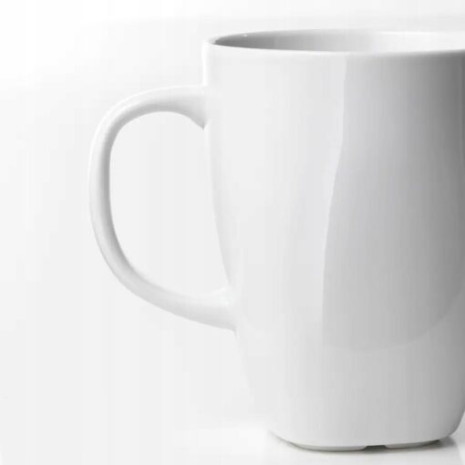 IKEA VARDERA KUBEK BIAŁY PORCELANA TRWAŁY DO ZMYWARKI 300 ML - obrazek 3
