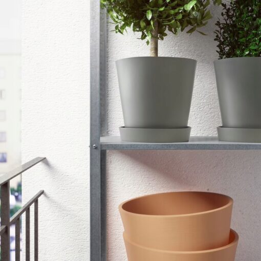 IKEA SMULGUBBE DONICZKA Z PODSTAWKĄ SZARA 9 CM - obrazek 2