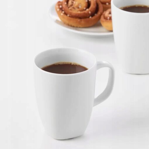 IKEA VARDERA KUBEK BIAŁY PORCELANA TRWAŁY DO ZMYWARKI 300 ML - obrazek 2