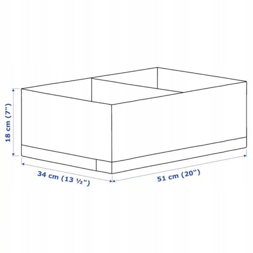 IKEA STUK PUDEŁKO Z PRZEGRÓDKAMI BIAŁE 34x51x18 cm - obrazek 6