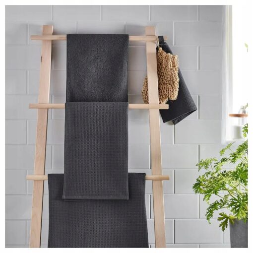 IKEA SALVIKEN RĘCZNIK DO RĄK KOLOR ANTRACYT 50x100 - obrazek 6