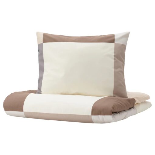 IKEA BRUNKRISSLA POSZWA POŚCIEL BRĄZ 150x200/50x60