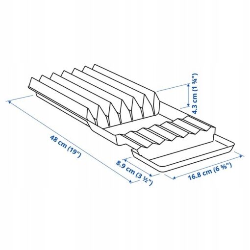 IKEA UPPDATERA STOJAK NA NOŻE ANTRACYT 20x50 CM - obrazek 3