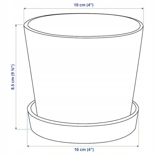 IKEA SMULGUBBE DONICZKA Z PODSTAWKĄ SZARA 9 CM - obrazek 5